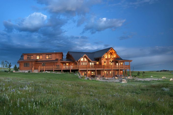 Architectural Photography ~ Exterior of home, Rock Ride Ranch, Cascade, MT. Copyright, Darrin Schreder